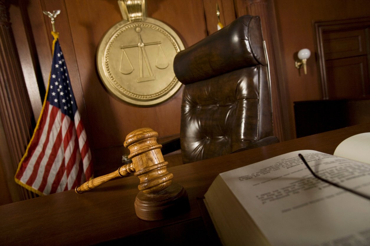 Judges chair in court room